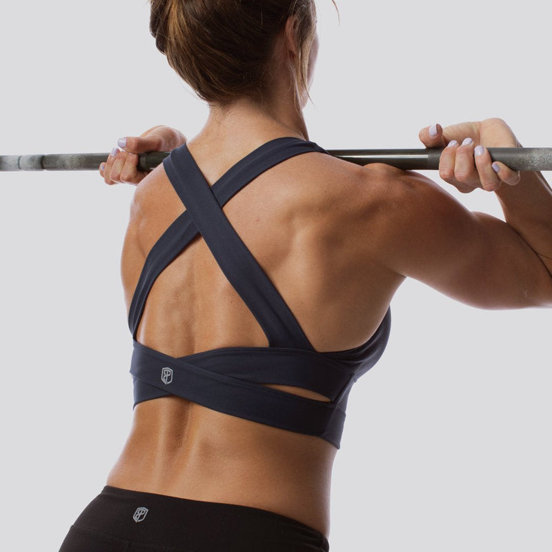 Double Cross Sports Bra (Navy)