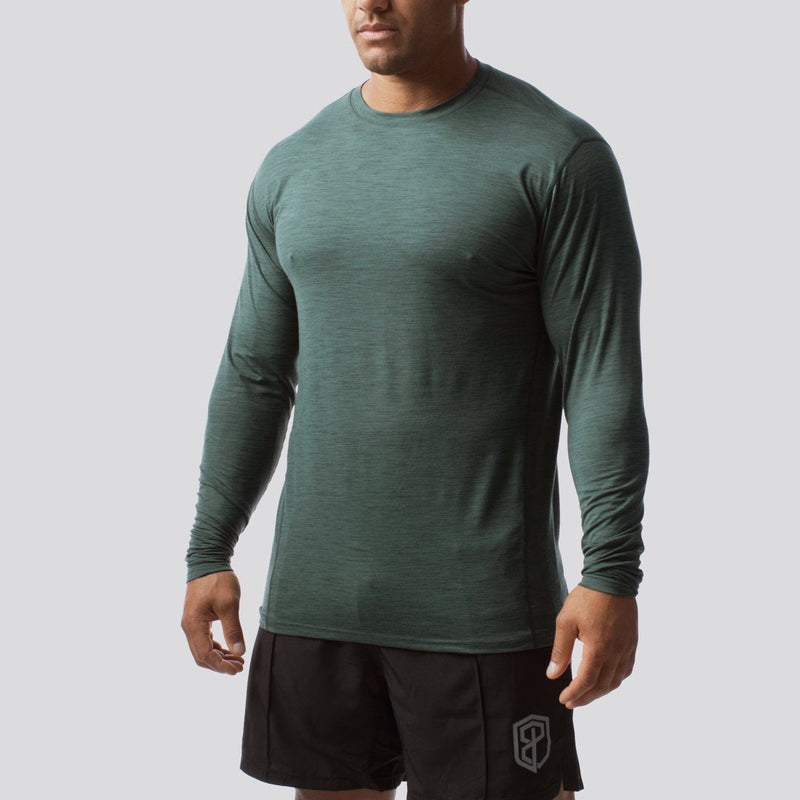 Athleisure Long Sleeve Crew (Evergreen)