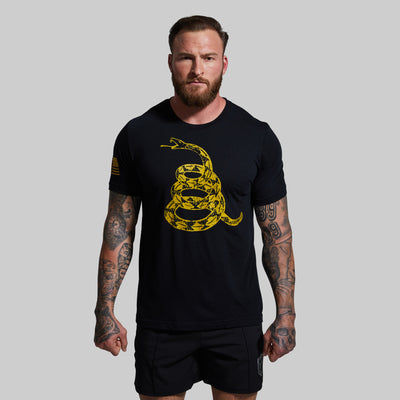 Gadsden Flag T-Shirt (Don't Tread On Me-Black)