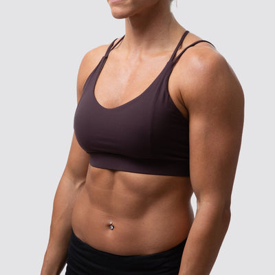 Exhale Sports Bra (Deep Plum)