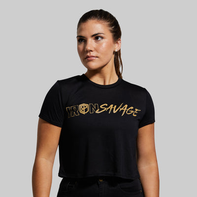 Iron Savage Crop Tee (Black)