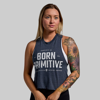 Property of Born Primitive Elevate Crop (Heather Navy)