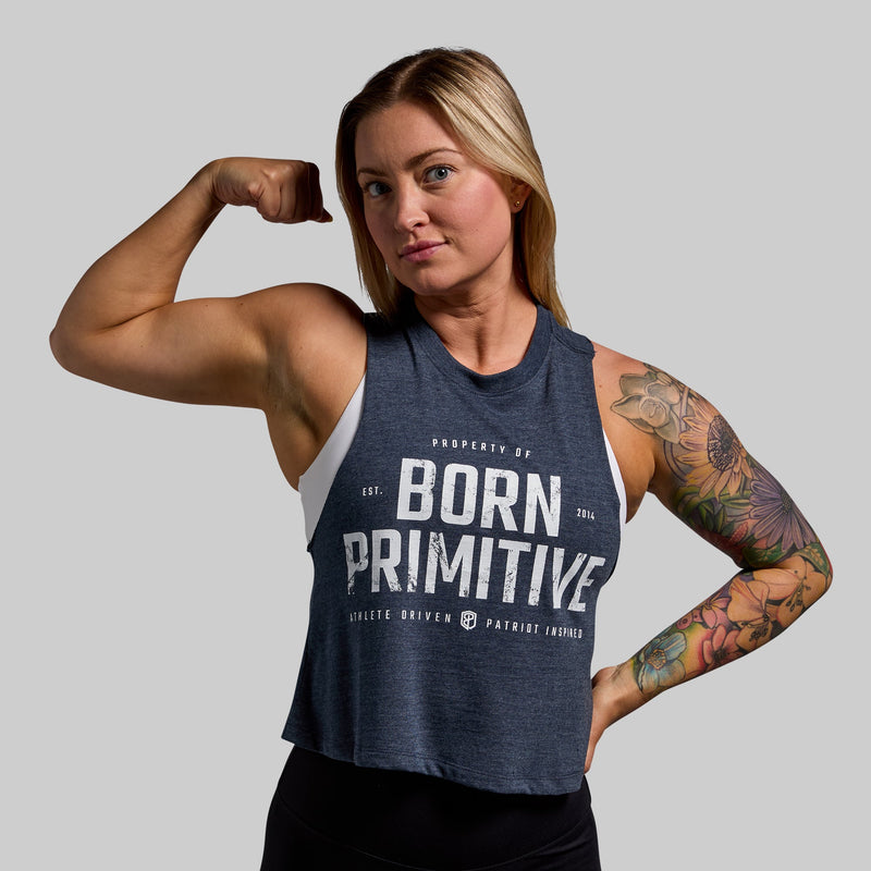 Property of Born Primitive Elevate Crop (Heather Navy)