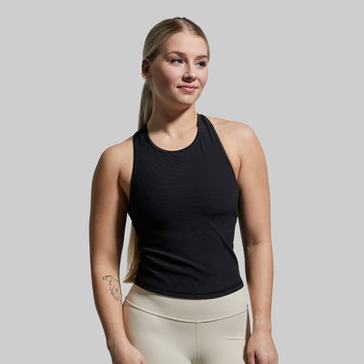 Perfect Ribbed Tank (Black)