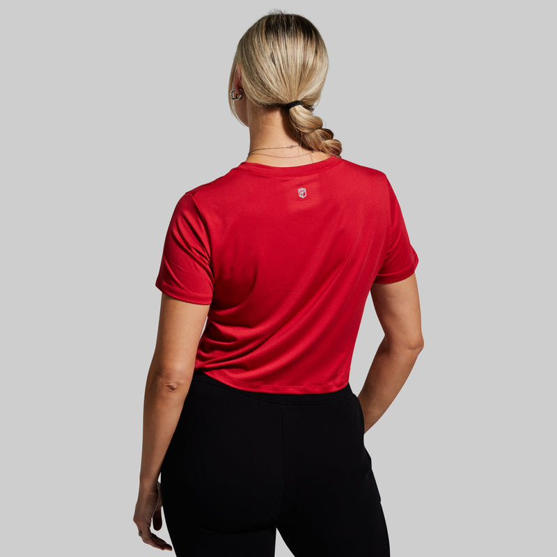 Athleisure Crop Tee (Red)