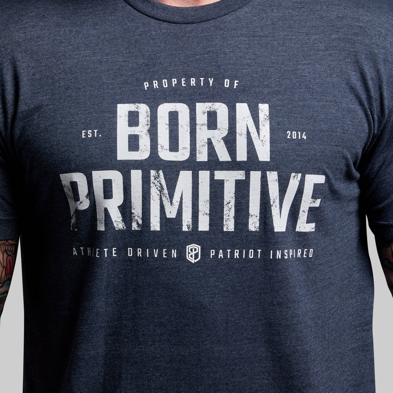 Property of Born Primitive Tee (Heather Navy)