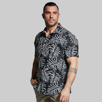 Voyager Button Up (Black Bone Palm)