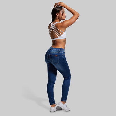 FLEX Stretchy Mid-Rise Skinny Jean (Dark Wash)