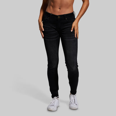 FLEX Stretchy Mid-Rise Skinny Jean (Black)
