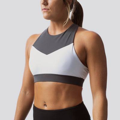 Movement Sports Bra (White/Grey)