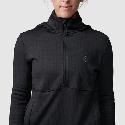 Women's Quiver Quarter Zip Hoodie (Black)