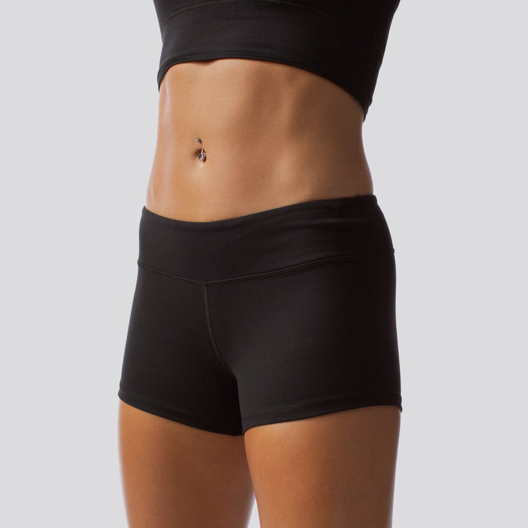 Women's Black Athletic Booty Shorts for Sale Born Primitive Australia