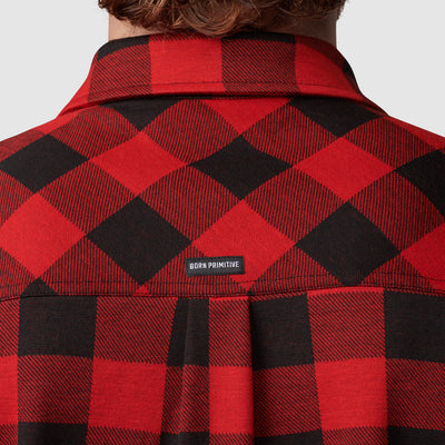 Woodsman Stretchy Flannel (Black/Red)