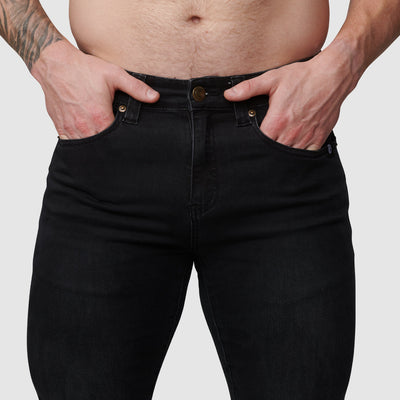 FLEX Stretchy Athletic Fit Jean (Black)