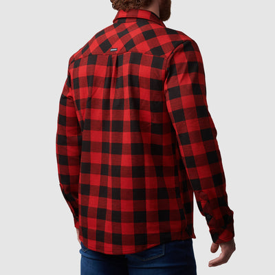 Woodsman Stretchy Flannel (Black/Red)