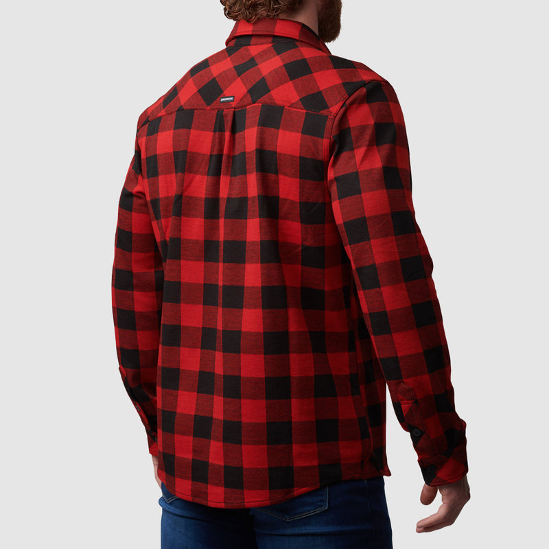 Woodsman Stretchy Flannel (Black/Red)