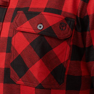 Woodsman Stretchy Flannel (Black/Red)