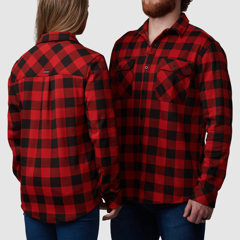 Woodsman Stretchy Flannel (Black/Red)