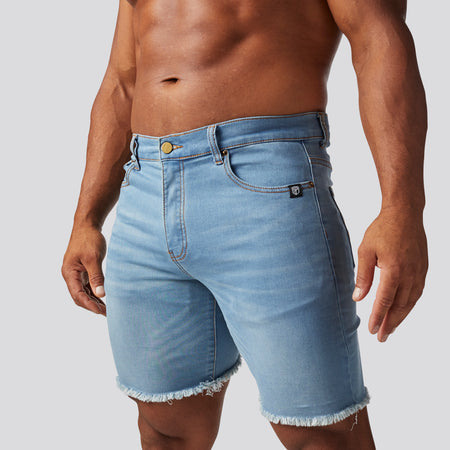 Workout jean shorts sale