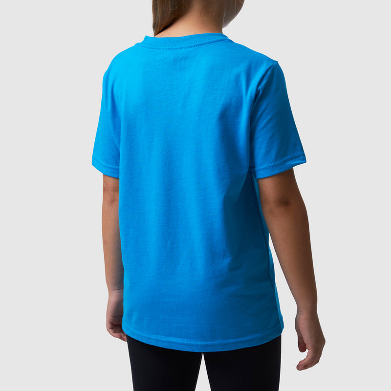 Kids Brand Calligraphy T-Shirt (Turquoise)