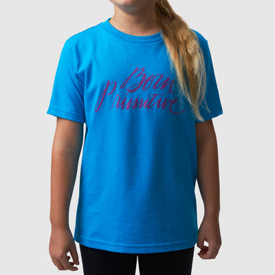 Kids Brand Calligraphy T-Shirt (Turquoise)