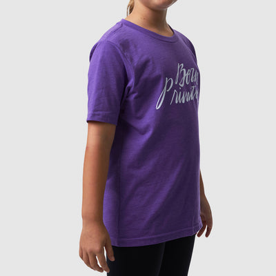 Kids Brand Calligraphy T-Shirt (Purple Rush)