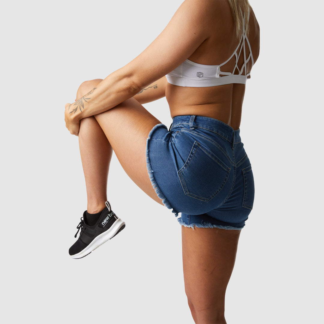 Born Primitive FLEX Stretchy Jean Shorts (Khaki) Athleisure - Fits